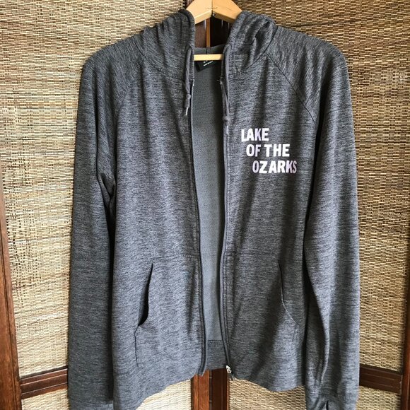 Lake of the Ozarks Upcycled Hoodie, Size M: Zip-Up Jacket, Landmarks Marinas - Picture 10 of 10